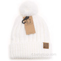 Nuovo cappello da etichetta per flanging in lana in lana inverno invernale